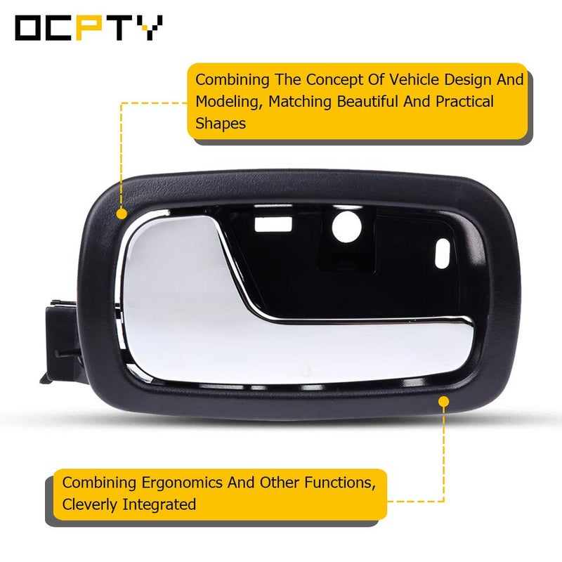 OCPTY Door Handles Interior Front Driver Left Side Replacement fit 2005-2010 for Cobalt 2007-2010 for Pontiac G5 Ouside Inside Door Handle Black - Image 4